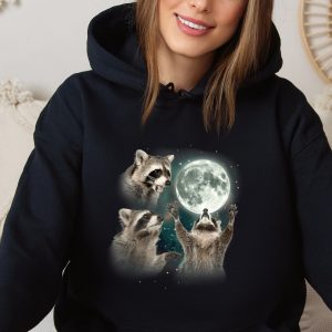 Raccoon Moon Vintage Hoodie for Raccoon Lovers