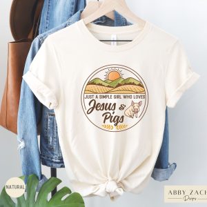 Jesus and Pigs Shirt for Pig Lover Women