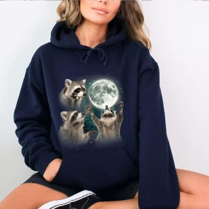 Raccoon Howling Moon Hoodie